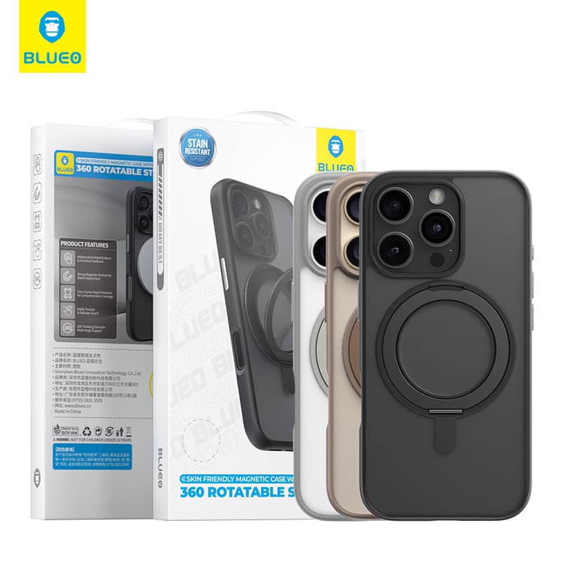 قاب بلو Blueo Skin Friendly Frosted Anti-drop Case Ring Stand 360°